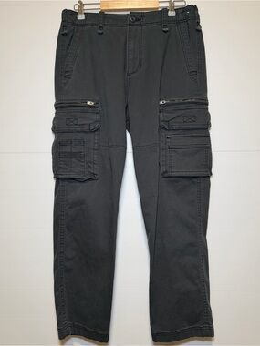 Hollister Loose Cargo Pants Men’s 32x32 Dark Gray Utility Zip Pocket Cargo Pants